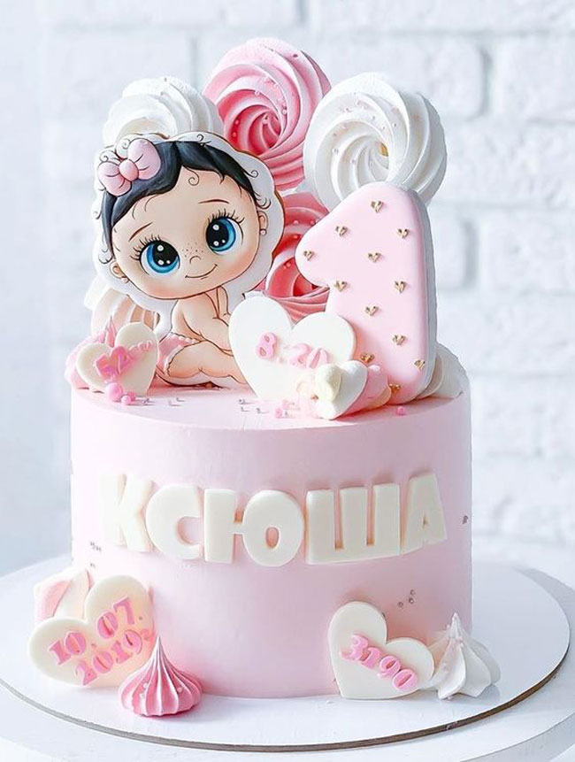 Bánh sinh nhật cho bé 2 Tầng công chúa dễ thương - Tiệm bánh sinh nhật  Wgicake
